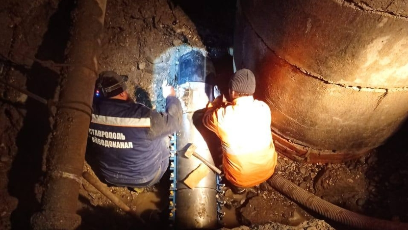 Ремонт нового водовода по проспекту Ленина завершили в Кисловодске 