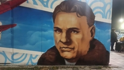В Минераловодском аэропорту появилось граффити с Чкаловым