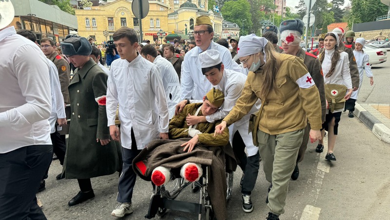Реконструкцию событий в городе-госпитале военных лет показали в Кисловодске