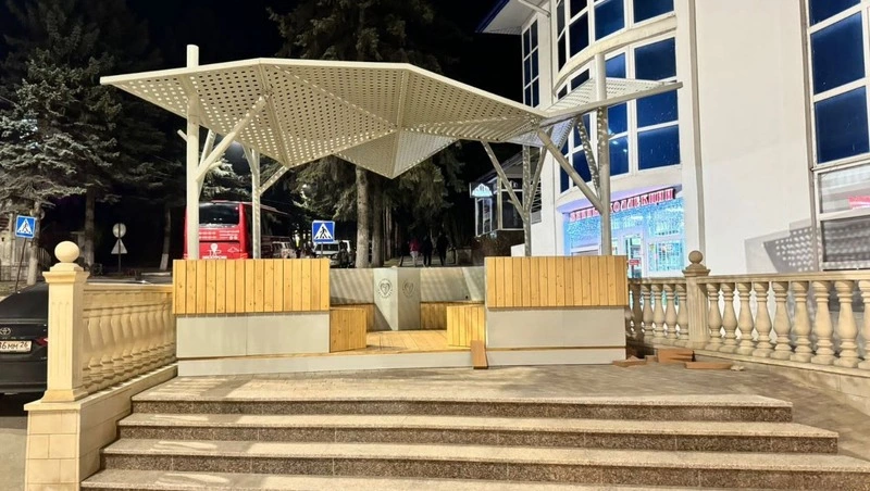 Парклет создали в Кисловодске по улице Желябова 