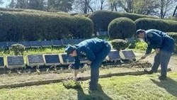 Спасатели МЧС провели субботник на воинском мемориале Кисловодска к 9 Мая